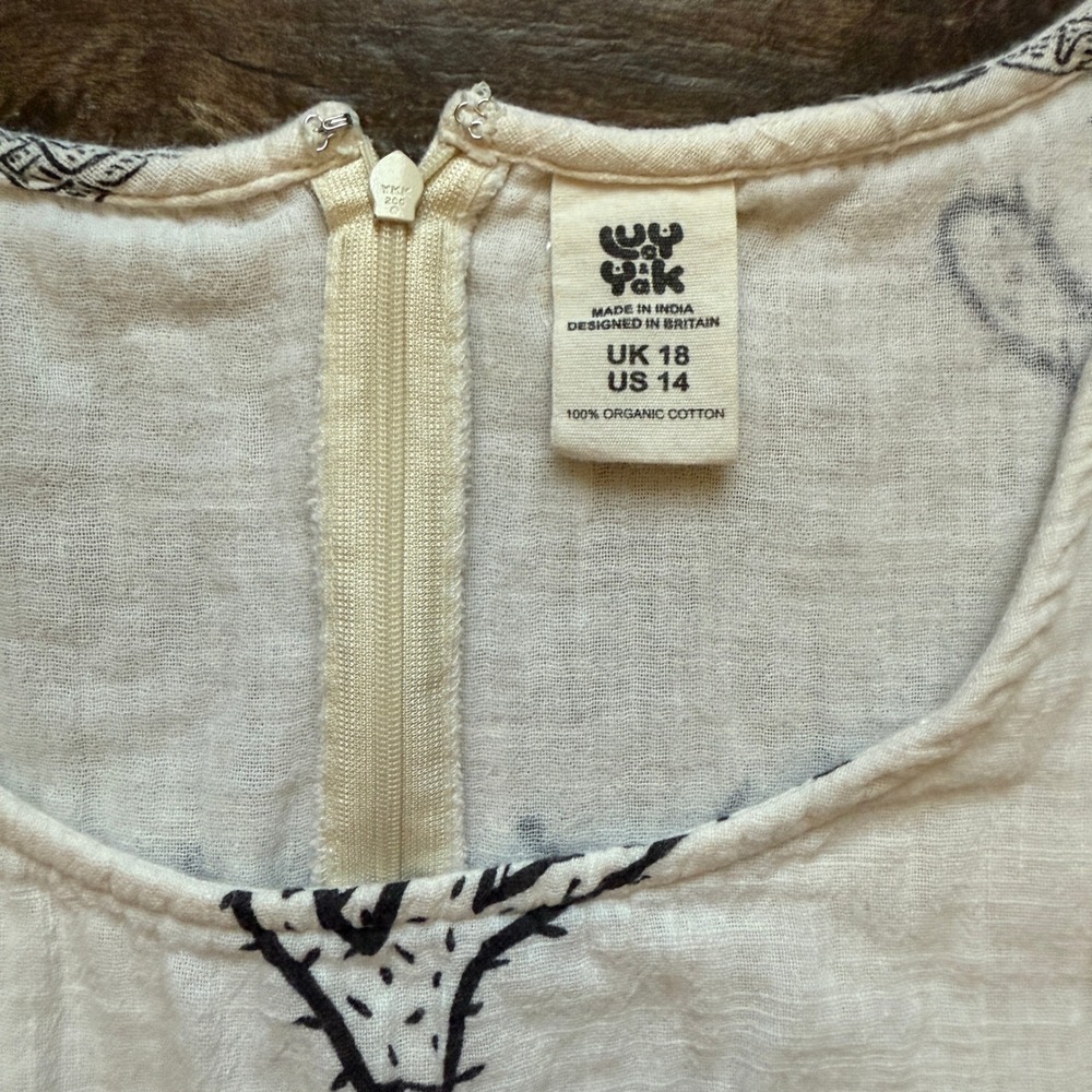 Lucy & Yak Cream Jumpsuit with Black Cactus Print - Picture 3 of 16